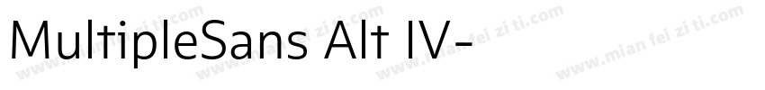MultipleSans Alt IV字体转换